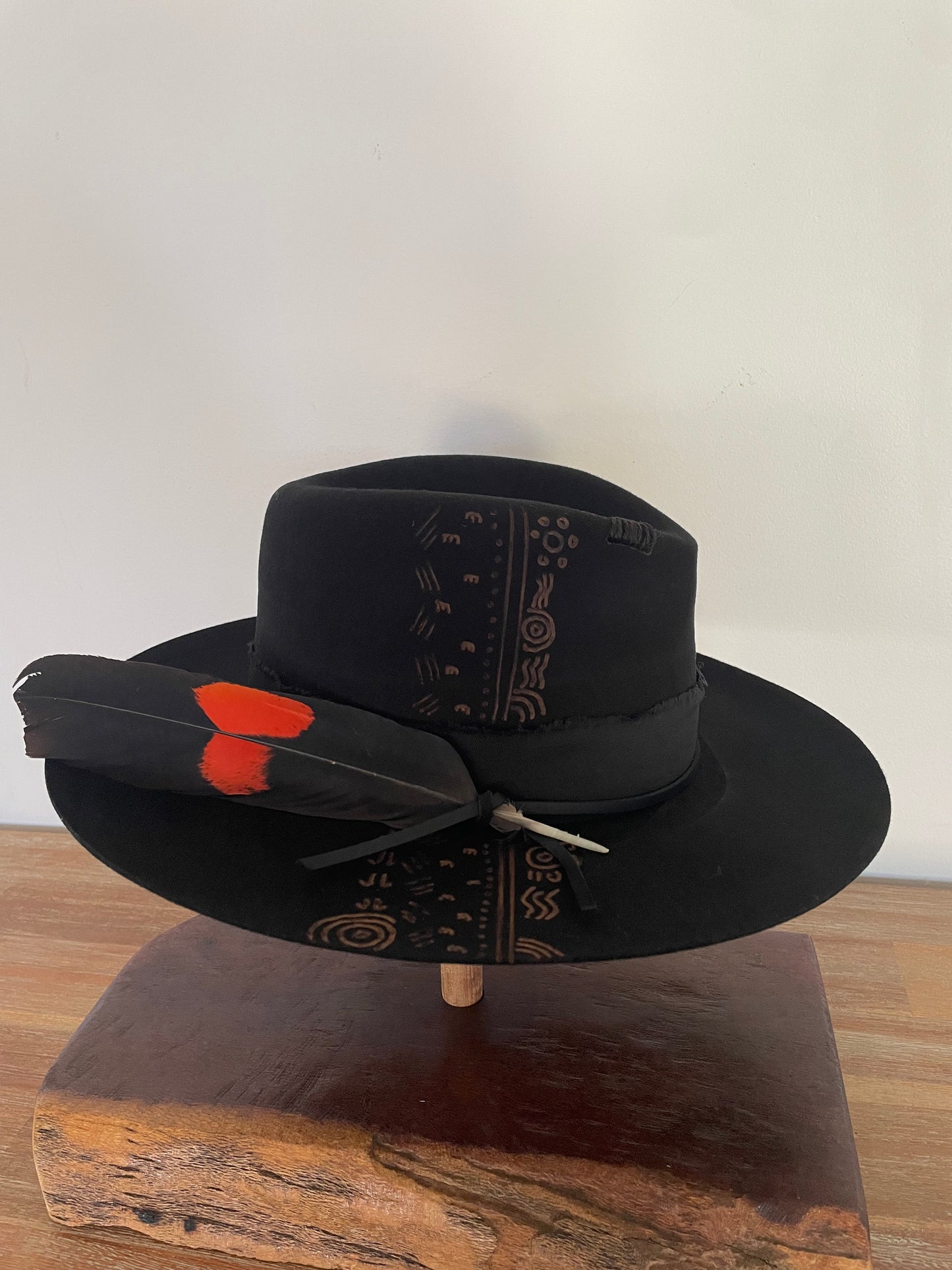 Black Fedora - One off Art Piece